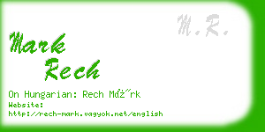 mark rech business card